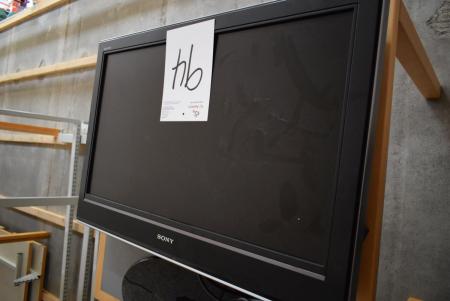 Sony fladskærms tv med fod + 2 stk borde 