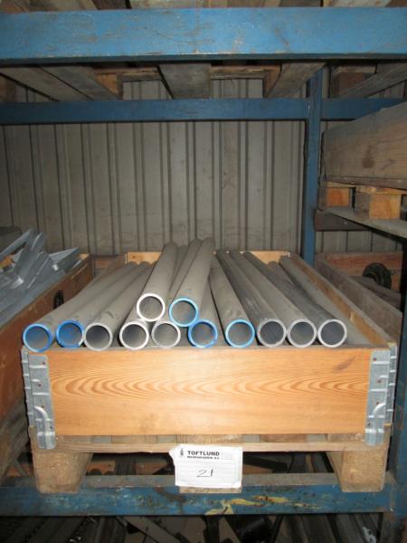 Alu pipes ø 60 x 5 x 1200mm Excl. Palle and frame total weight with pallet 141kg
