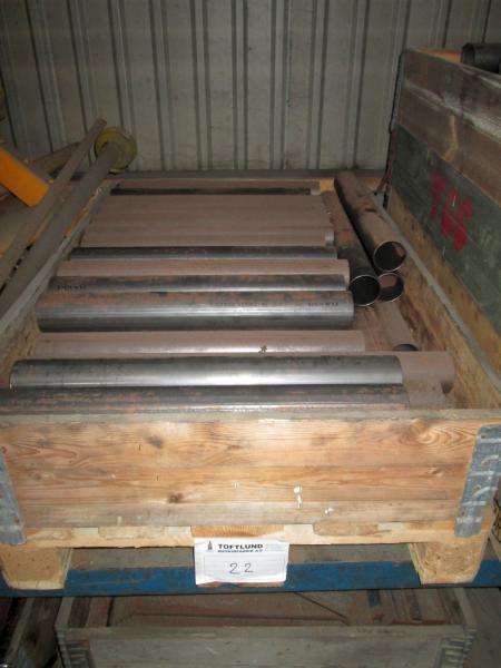 Metallrohr ø 76,1 x 2,9 x blanede Längen Exkl. Palle und Gesamtgewicht mit Palette 171kg Rahmen