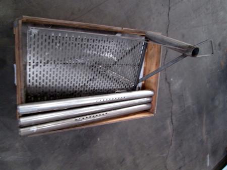 Grill højdejusterbar til bålsted i rustfri stål Excl. Palle og ramme