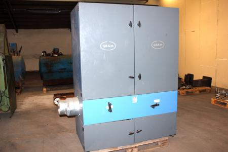 Filteranlæg, Gram type FRL4 med 2 partoner filterareal 40 m2. Makin nr. 070925 årgang 2007 egenvægt 270 kg