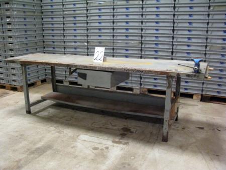 File bench vise 81 x 300 x H 90 cm, drawer with various fittings M. M