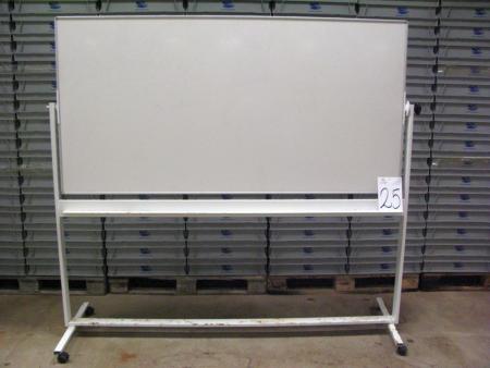 Whiteboard på stativ/hjul - Vendbar med store skriveflader på begge sider. Fod mindre kosmetisk køn