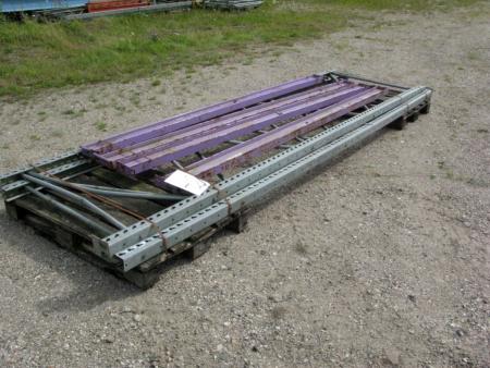 Pallet racking - 2 rises 109 x 400 cm & 4 beams of approx 284 cm