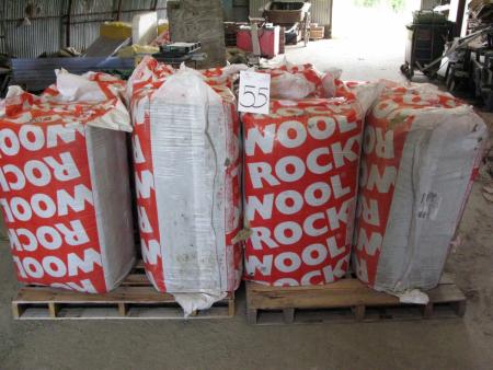 Isolering "Rockwool" nye pakker, dog snavset i plast 5 pakker 100 mm, 2 pakker 125 mm og 1 pakke 150 mm - total 8 pakker.