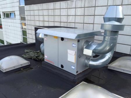Ventilation Exhausto type V240H1FC12 Vex 200 year 2012 Ø315 mm connecting additional heating coil supplied