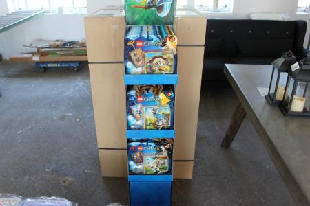 Lego Chima display with a total of 30 boxes in 3 different models