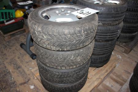 4 Reifen m / Mercedes Räder alu, 5 Löcher 205/65 R16 Gute Muster