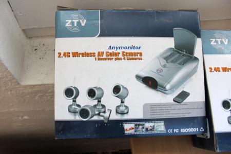 2 Stk. videoovervågning ZTV, 1 reciver og 4 kamera