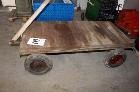 Transport cart with rubber wheels
