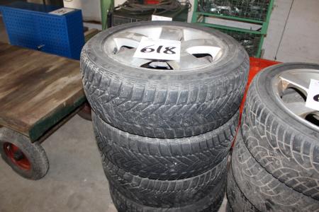 4 tires with alloy wheels 205/55 R16C - 5 hole