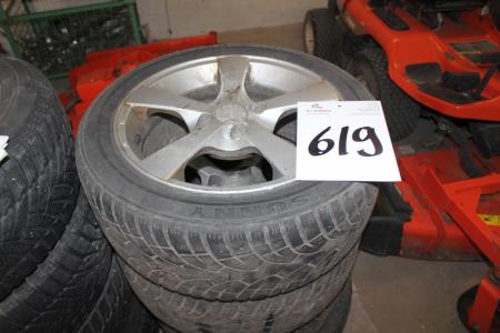 4 dæk med Alu fælge 195/55 R15 - 4 hul