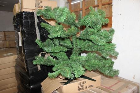 Pallet with parts for Christmas trees in art gran