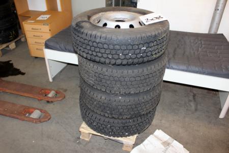 4 Reifen mit Felgen 215/70 R16C, 5-Loch beleuchtet fit für Peugeot