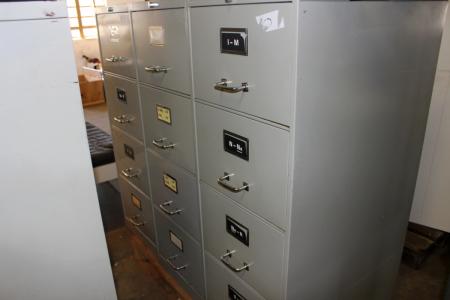 3 pcs filing cabinets with 4 drawers