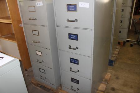 2 pcs filing cabinets with 4 drawers