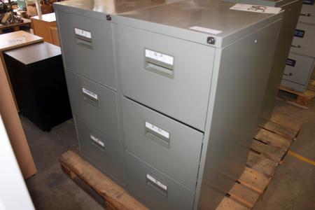 2 pcs filing cabinets with 3 drawers