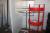 1 Clothing rack, around + 1 wire rack, red and 1 steel Wall