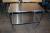 2 pcs. stainless steel tables 70 x 90 cm, two wheels w / brake New