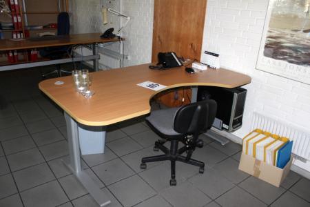 El Steh- / Sitz-Schreibtisch + Stuhl