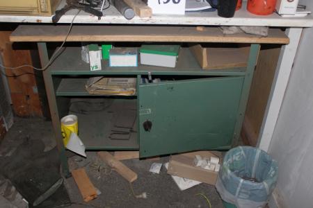 Steel cabinet with countertop + 2 small whiteboard