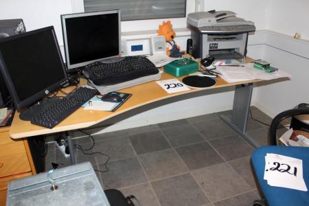 El Steh- / Sitz-Schreibtisch + Schublade ohne Inhalt