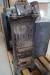 Wood stove, B 42 x H 75 cm + stove, B 30 x H 100 cm. Stand unknown