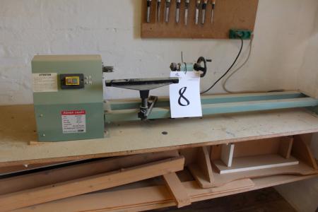 Power Craft wood lathe, type MXS 1000 voltage 230 V with various tools