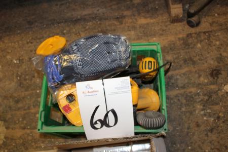 Miscellaneous hand tools (condition unknown), gloves and sealants