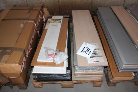 pallet of about 20 pcs new shelves different sizes and varieties