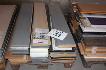 pallet of about 45 pcs new shelves different sizes and varieties