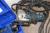 Paslode Duo-Fast sømpistol, Bosch stiksav, forlængerledning og blå stige.