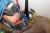 Air Boss kompressor, slanger, kabeltrommel, lampe og Hitachi borhammer.