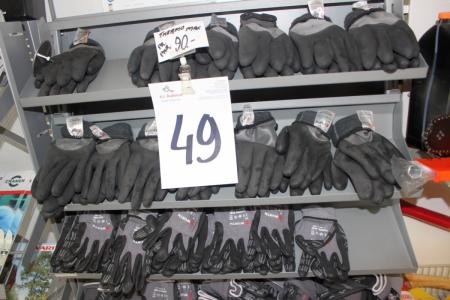 Gloves on 3 shelves new , size . 10