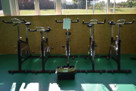 5 pcs spinning bikes, brand Fitness Bike, with insert for normal shoes