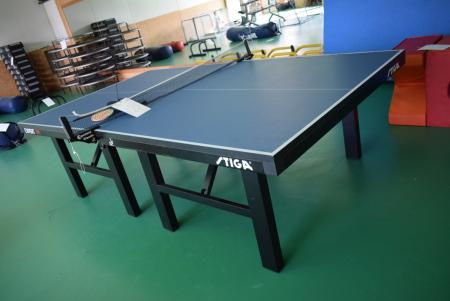 Bordtennisbor, Expert VM, German manufactured, with net and bat, can be separated into two parts, 153cm wide, 275cm long.
