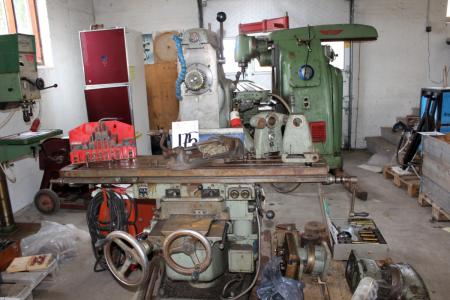 Milling Machine, vilhelm Pedersen PU 2 with various accessories, content in the drawer included