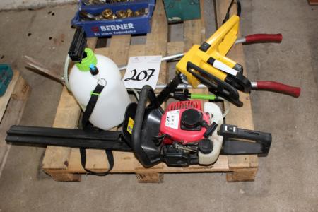 Motor Hedge Trimmer + electric chainsaw + weed sprayer