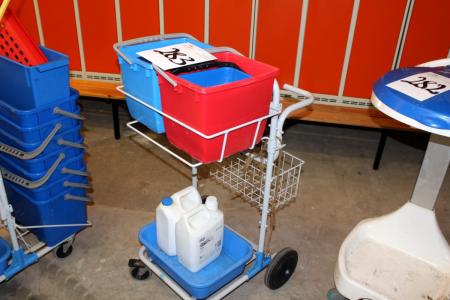 Cleaning Trolley with various accessories