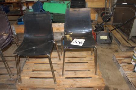 4 Italian designer chairs, color gray