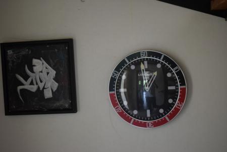 Clock and painting