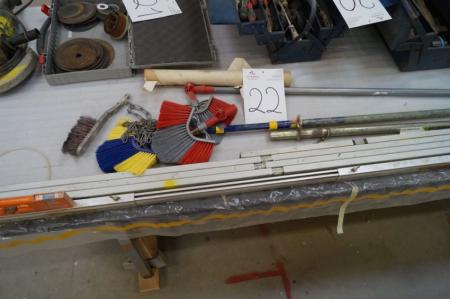 Brooms mit Teleskopwelle + 5-tlg. löten sticks + Werkzeugleiste Byggelift