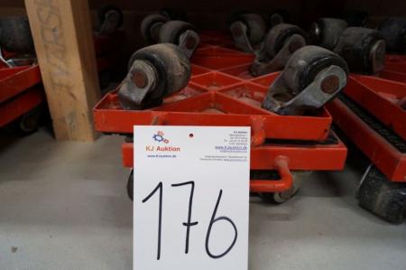 Maskinskøjter/transportruller med drejehjul, 1500 kg, 4 stk. 