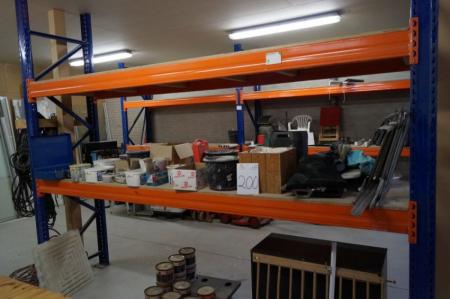 Pallet racking with content L 350 x H 300 cm + content on floor