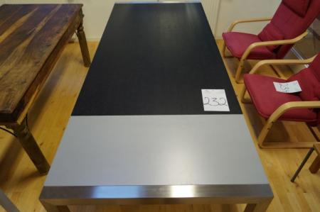 Dining, B 100 x -L 200 cm + extension plate in gray, L 45 cm