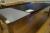 Spisebord, sort eg, B 100 x -L 200  cm + udtræksplade i grå, L 45 cm
