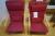 2 pcs. armchairs, laminated beech, cherisefarvet substance