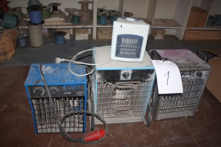 (4) electric fan heaters