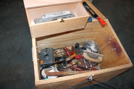 Toolbox with various hand  tools