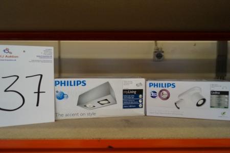 2 pcs. lamps, spot, mrk. Philips. new